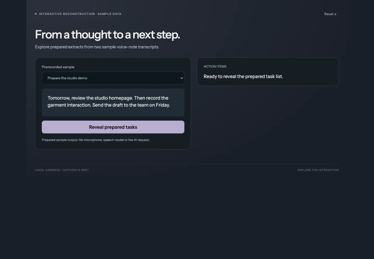 Freedoms AI — interactive reconstruction preview