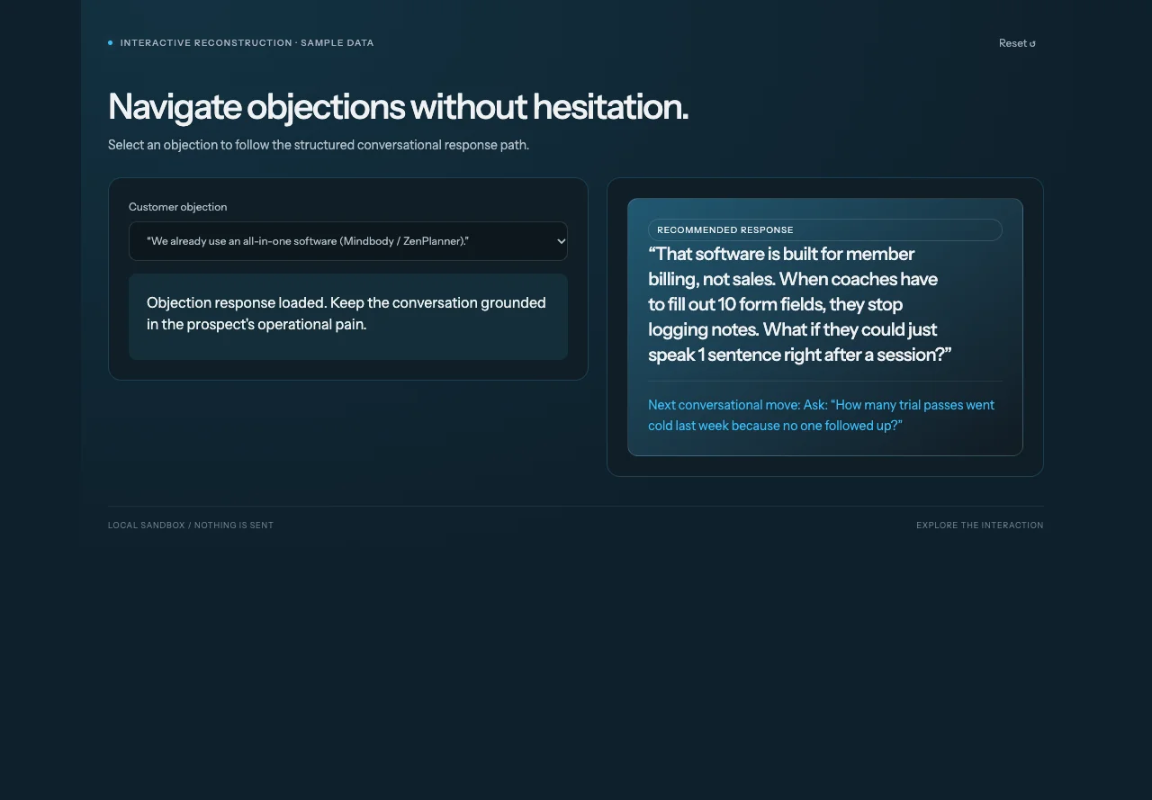 The Message Tree - interactive reconstruction preview