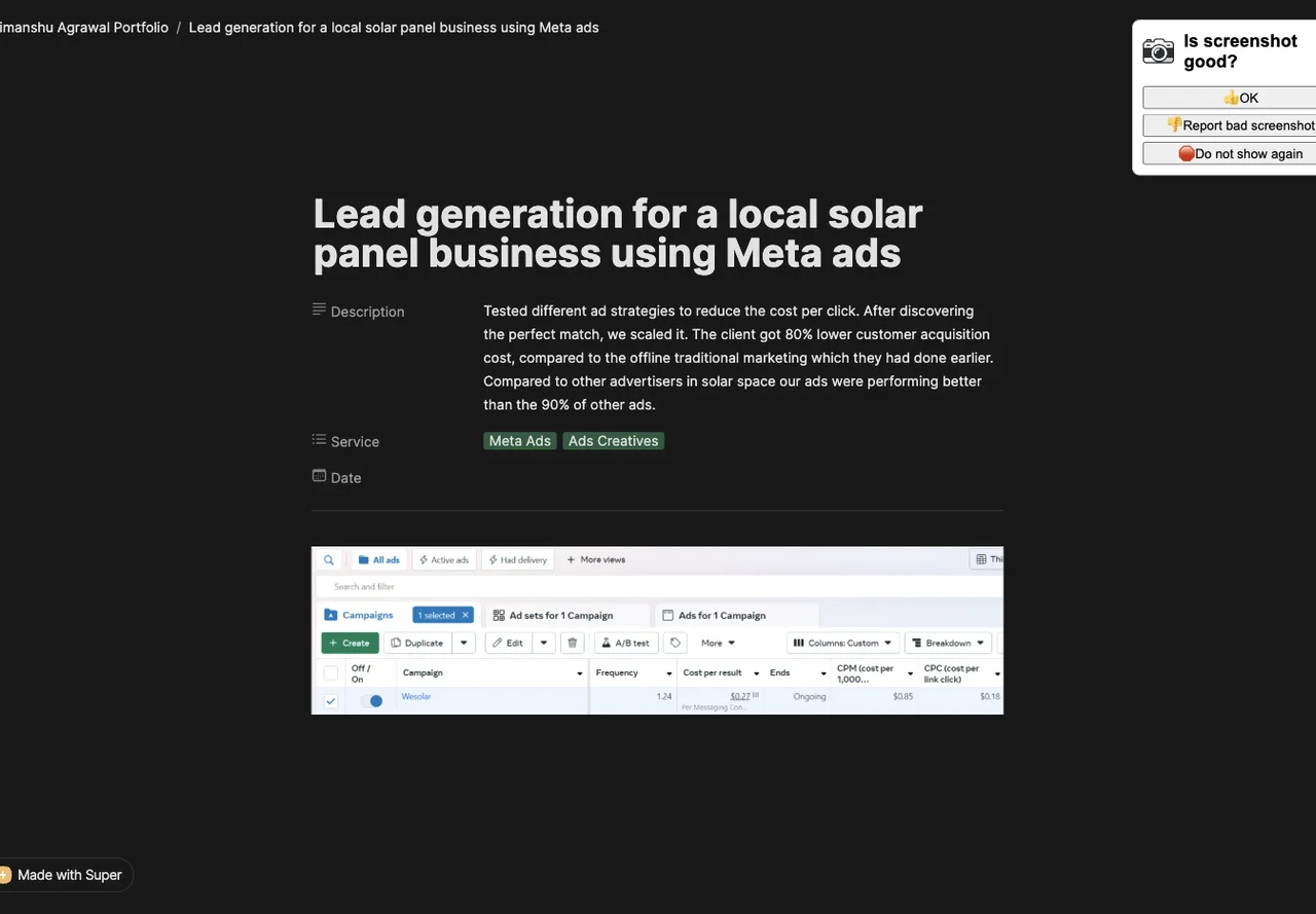 Solar Solutions - public project screenshot